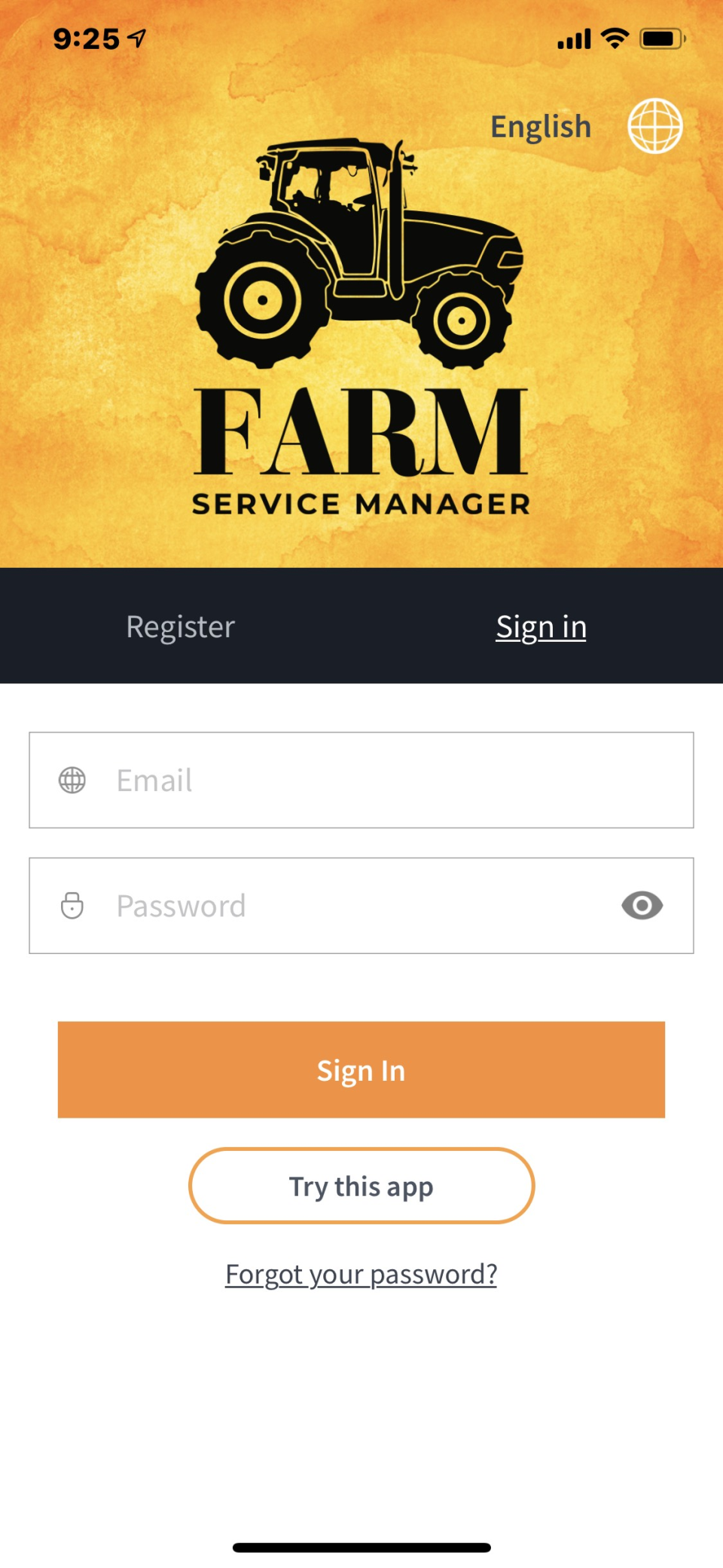 screenshot of Farm Service Manager